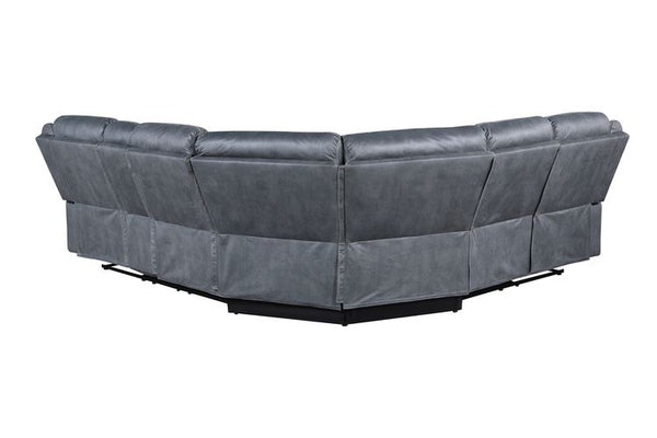 ACME Dollum Two Tone Gray Nubuck Motion Sectional Sofa Model LV00398