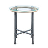 ACME Brantley Clear Glass & Sandy Gray End Table Model LV00436