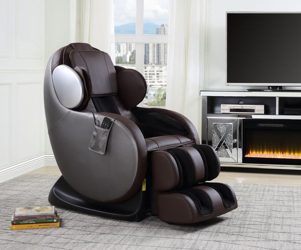ACME Pacari Chocolate Synthetic Leather Massage Chair Model LV00569