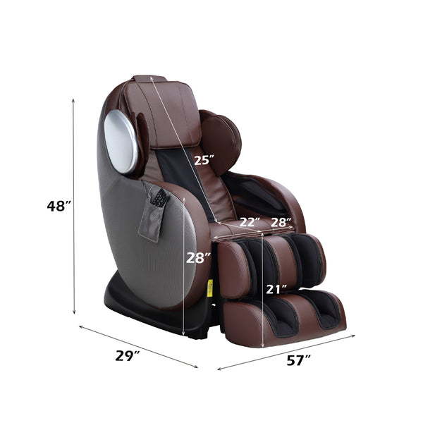 ACME Pacari Chocolate Synthetic Leather Massage Chair Model LV00569