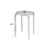 ACME Abbe Glass & Chrome End Table Model LV00573