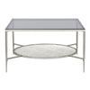 ACME Adelrik Glass & Chrome Coffee Table Model LV00574