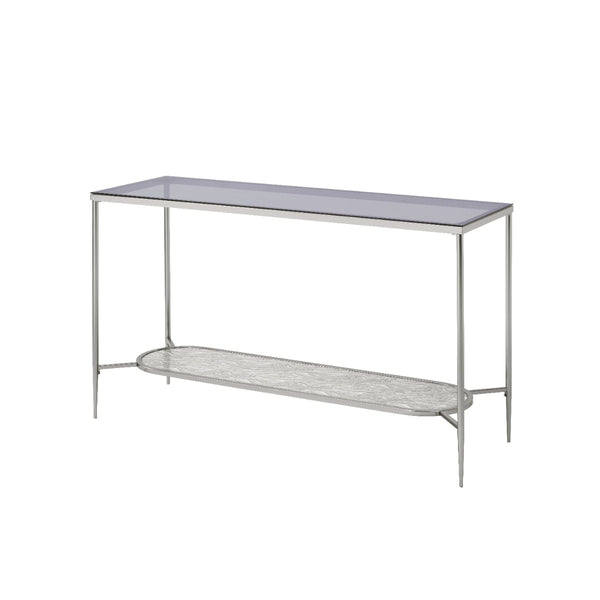 ACME Adelrik Glass & Chrome Sofa Table Model LV00576