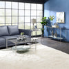 ACME Adelrik Glass & Chrome Sofa Table Model LV00576