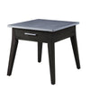 ACME Zemocryss Sintered Stone Top Marble Top & Dark Brown End Table Model LV00609