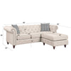ACME Waldina Beige Fabric Reversible Sectional Sofa Model LV00643