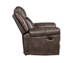 ACME Lydia Brown Leather Aire Motion Loveseat with USB Port & Console Model LV00655