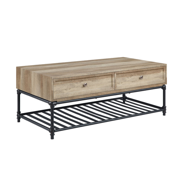 ACME Brantley Oak & Sandy Black Coffee Table Model LV00748