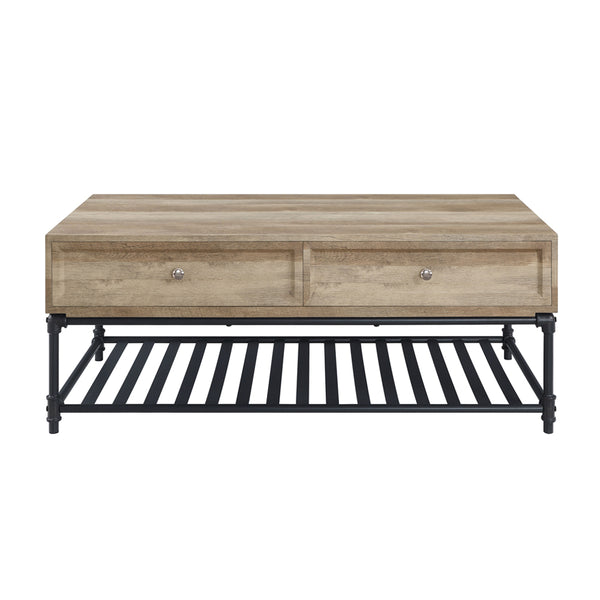 ACME Brantley Oak & Sandy Black Coffee Table Model LV00748