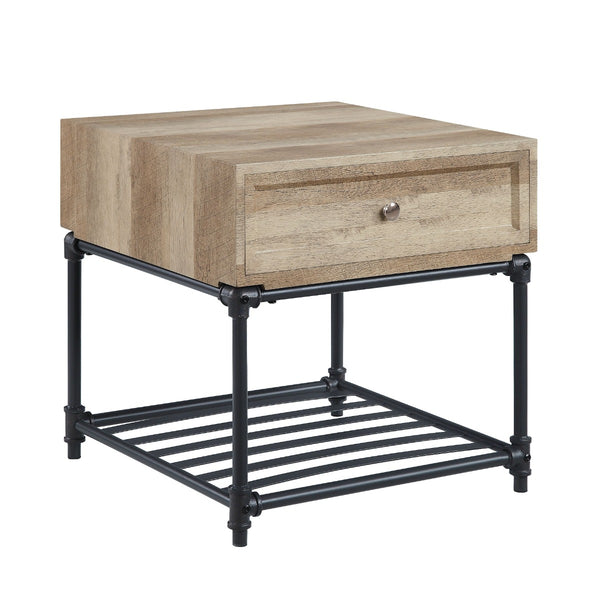 ACME Brantley Oak & Sandy Black End Table Model LV00749