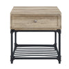 ACME Brantley Oak & Sandy Black End Table Model LV00749