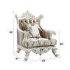 ACME Vanaheim Fabric & Antique White Chair with Pillow Model LV00805