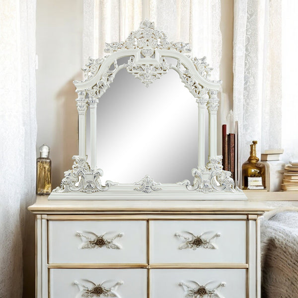ACME Vanaheim Antique White Mirror Model LV00807