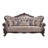 ACME Benbek Fabric & Antique Oak Sofa with 5 Pillows Model LV00809