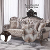 ACME Benbek Fabric & Antique Oak Sofa with 5 Pillows Model LV00809