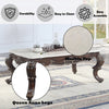 ACME Benbek Marble & Antique Oak Coffee Table Model LV00812