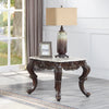 ACME Benbek Marble & Antique Oak End Table Model LV00813