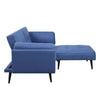 ACME Nafisa Blue Fabric Adjustable Sofa & Ottoman Model LV00823