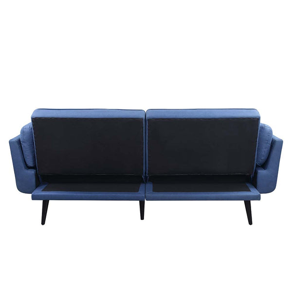 ACME Nafisa Blue Fabric Adjustable Sofa & Ottoman Model LV00823