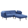 ACME Nafisa Blue Fabric Adjustable Sofa & Ottoman Model LV00823