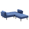 ACME Nafisa Blue Fabric Adjustable Sofa & Ottoman Model LV00823