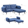 ACME Nafisa Blue Fabric Adjustable Sofa & Ottoman Model LV00823