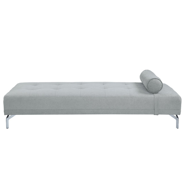 ACME Quenti Gray Melange Velvet Sofa Bed with Pillow Model LV00826