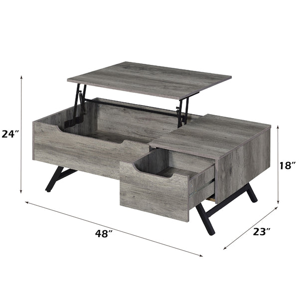 ACME Throm Gray Oak Coffee Table with Lift Top Model LV00832