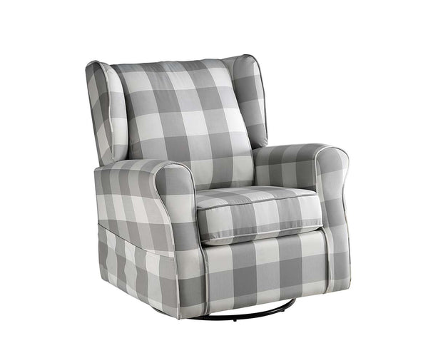 ACME Patli Gray Fabric Swivel Chair with Glider Model LV00922