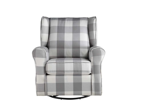 ACME Patli Gray Fabric Swivel Chair with Glider Model LV00922