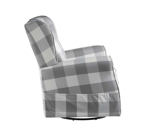 ACME Patli Gray Fabric Swivel Chair with Glider Model LV00922