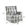 ACME Patli Gray Fabric Swivel Chair with Glider Model LV00922