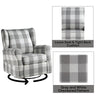 ACME Patli Gray Fabric Swivel Chair with Glider Model LV00922