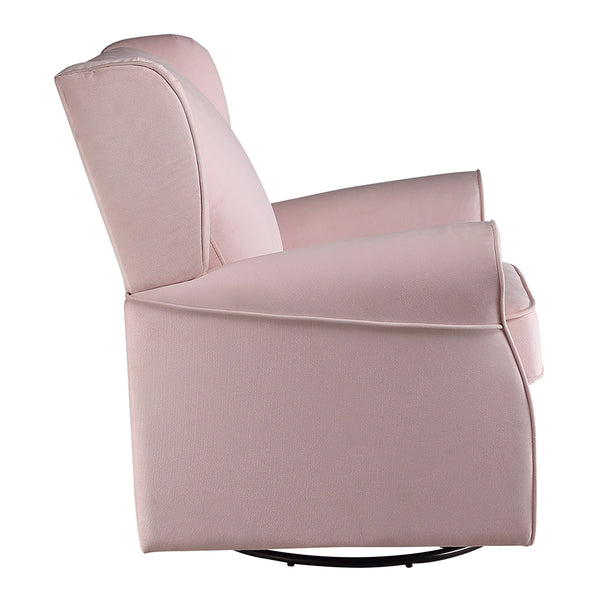 ACME Tamaki Pink Fabric Swivel Chair with Glider Model LV00923