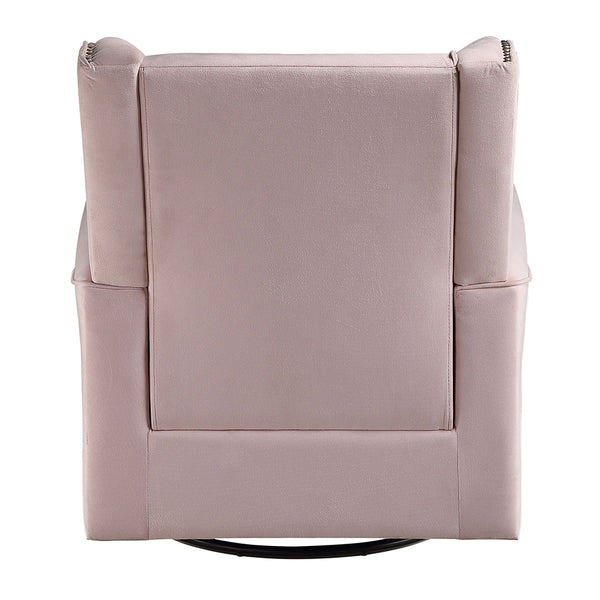 ACME Tamaki Pink Fabric Swivel Chair with Glider Model LV00923