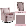 ACME Tamaki Pink Fabric Swivel Chair with Glider Model LV00923