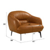 ACME Leonia Cognac Tan Top Grain Leather Chair Model LV00939