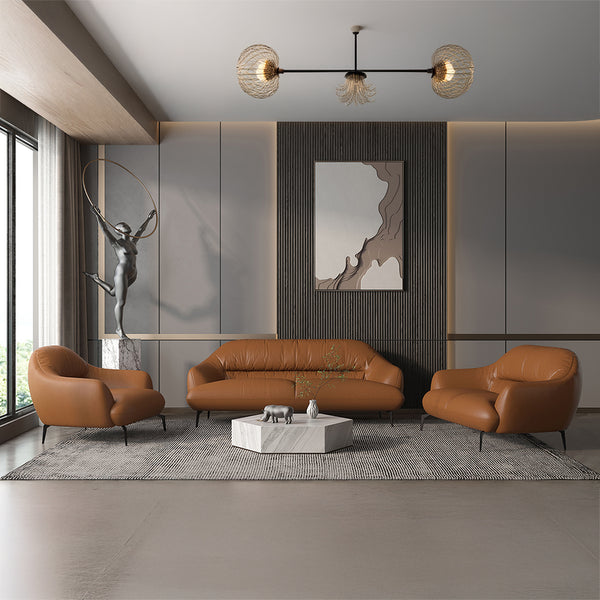 ACME Leonia Cognac Tan Top Grain Leather Chair Model LV00939