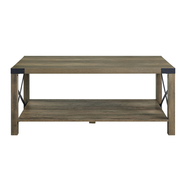 ACME Abiram Rustic Oak Coffee Table Model LV01001