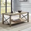 ACME Abiram Rustic Oak Coffee Table Model LV01001
