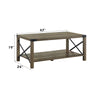 ACME Abiram Rustic Oak Coffee Table Model LV01001