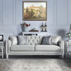 ACME Katia Light Gray Linen & Weathered White Sofa with 4 Pillows Model LV01049
