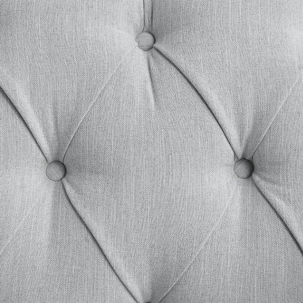 ACME Katia Light Gray Linen & Weathered White Chair with Pillow Model LV01051