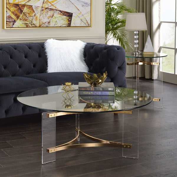 ACME Sosi Gold Coffee Table Model LV01083