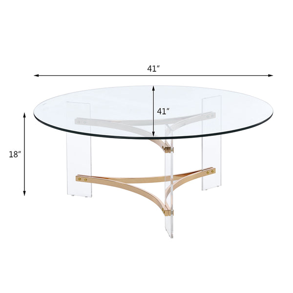 ACME Sosi Gold Coffee Table Model LV01083