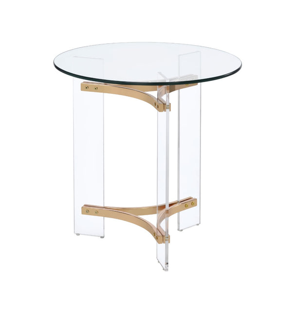 ACME Sosi Gold End Table Model LV01084