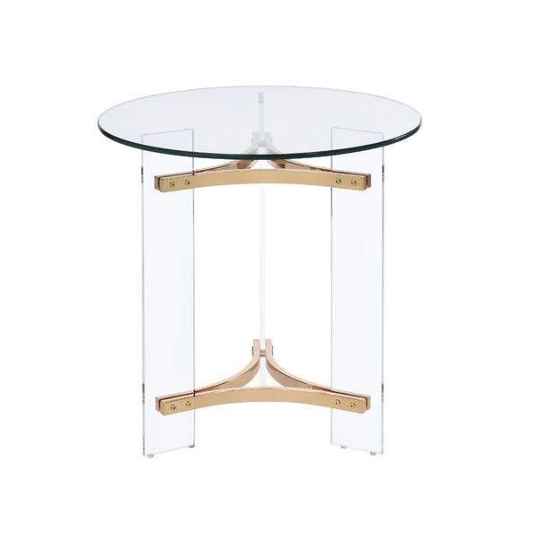 ACME Sosi Gold End Table Model LV01084