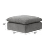 ACME Naveen Gray Linen Modular Ottoman Model LV01105