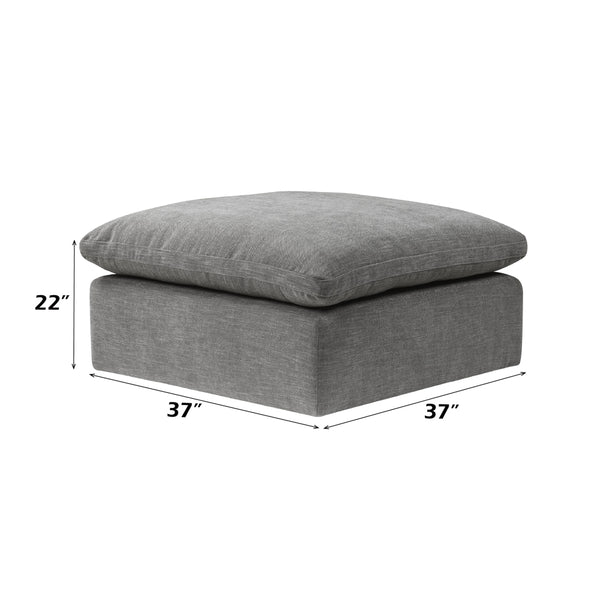 ACME Naveen Gray Linen Modular Ottoman Model LV01105