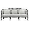 ACME Samael Gray Linen & Dark Brown Sofa with 3 Pillows Model LV01127